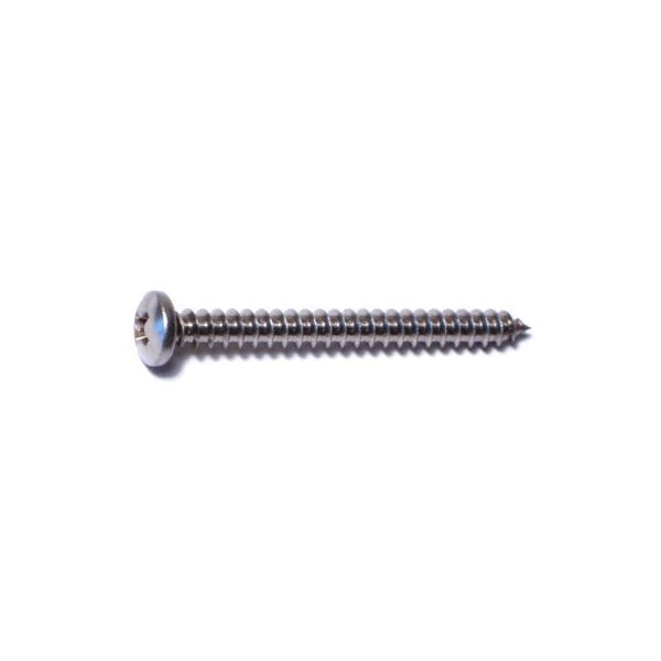 Midwest Fastener Sheet Metal Screw, #8 x 1-3/4 in, 18-8 Stainless Steel Pan Head Phillips Drive, 1000 PK 54302 - main